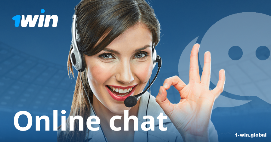 Live chat option in 1win casino