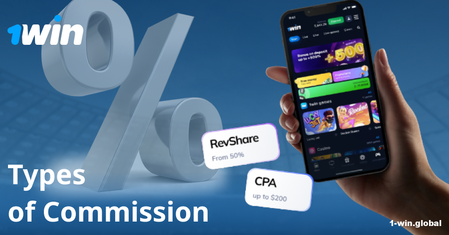 Commission models available at 1win affiliates