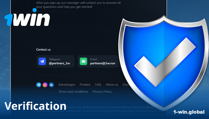 Verify account to join 1win program