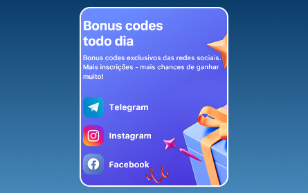 Bônus por redes sociais para jogadores do 1Win BR