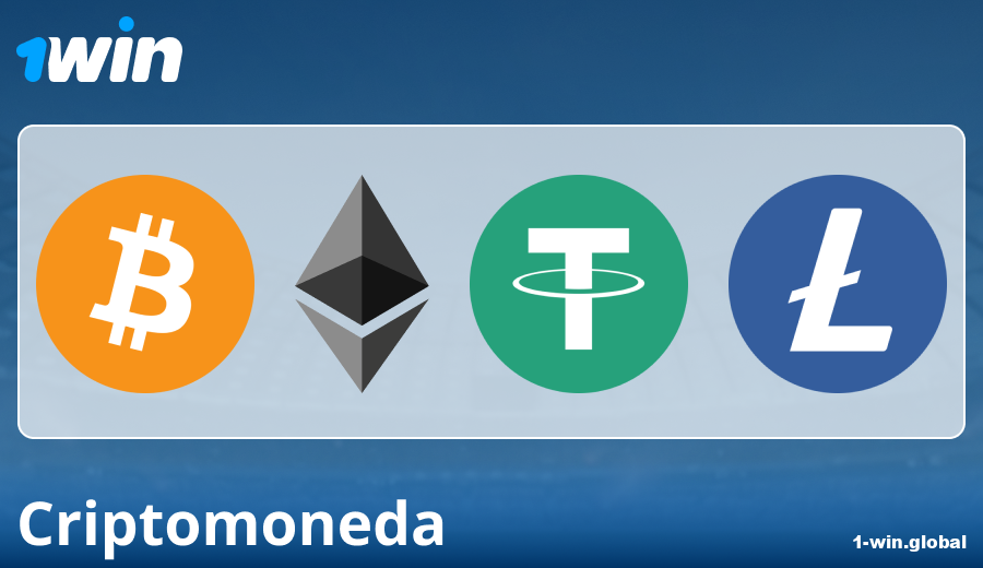 Características de pagos con criptomonedas en 1Win ES