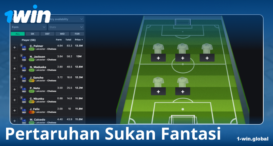 Main sukan fantasi di 1Win