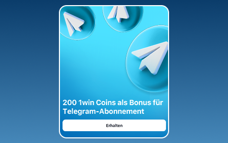 Telegram abonnieren beim Casino 1Win DE